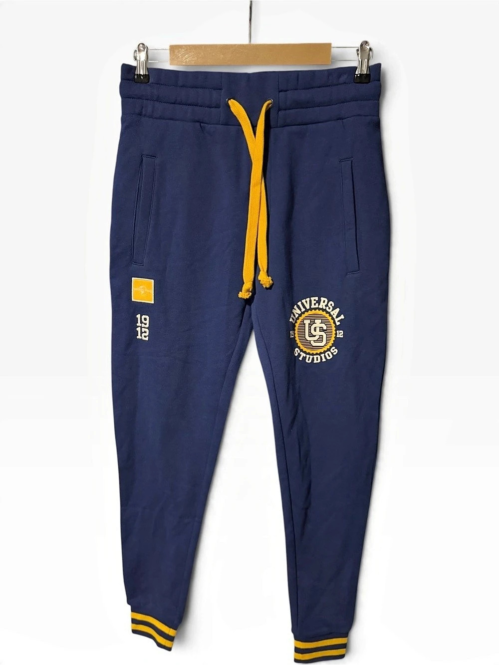 Universal Studios Jogger Pants Navy Yellow Size XS